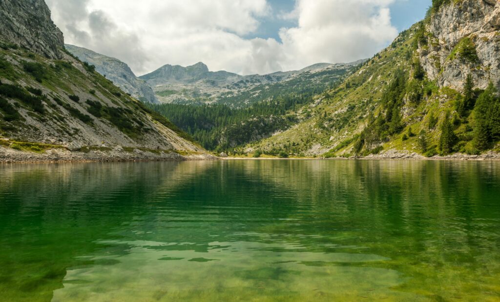 Lake Krn in the Julian Alps, Slovenia